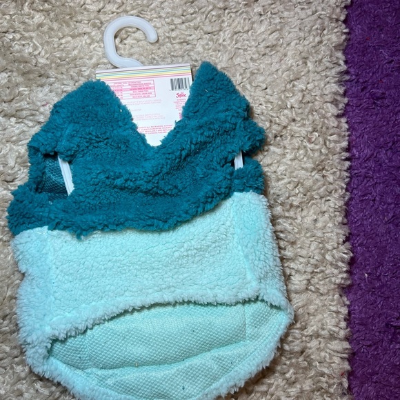 Teal and Mint Fuzzy Dog Sweater - Picture 1 of 3